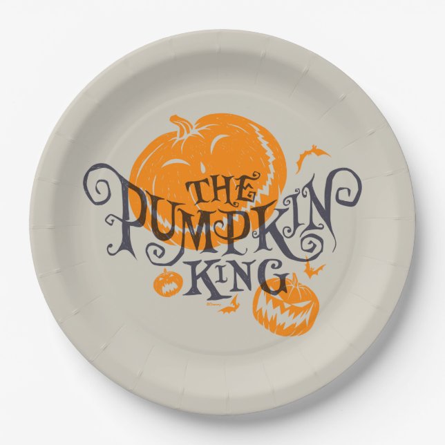 The Pumpkin King | Pumpkin Graphic Paper Plate (Front)