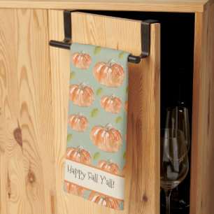 The Pumpkin Patch "Happy Fall Ya'll" Kitchen Towel