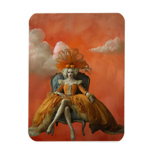 The Pumpkin Queen Surreal Art Magnet