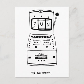 The Pun Machine Postcard