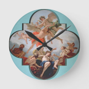 The Punishment of Cupid (oil on canvas) Round Clock