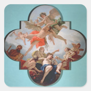The Punishment of Cupid (oil on canvas) Square Sticker