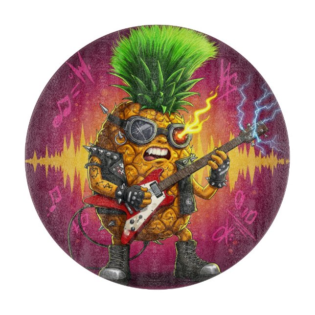 The Punk Pineapple Cutting Board (Front)