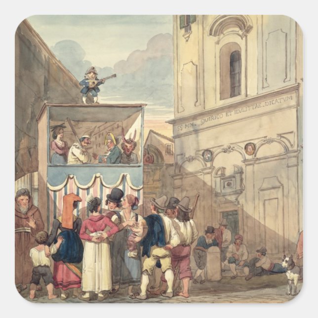 The Puppet Theatre Square Sticker (Front)