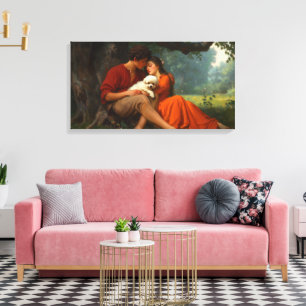The puppy love canvas print