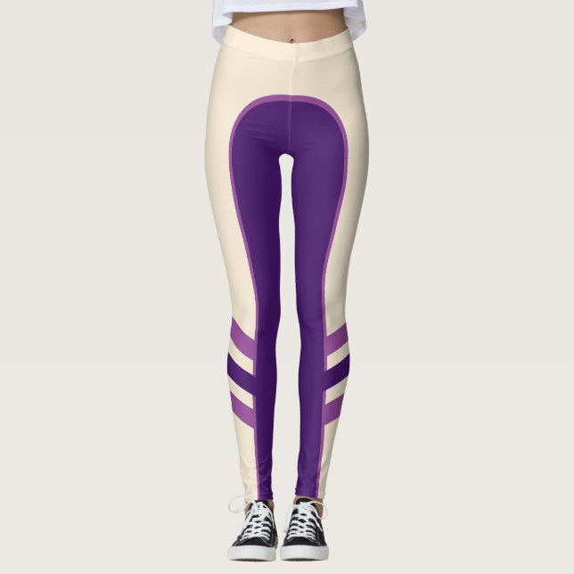 The Purple Principal Side Band Leggings (Front)