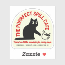The Purrfect Spill Cafe Die-Cut
