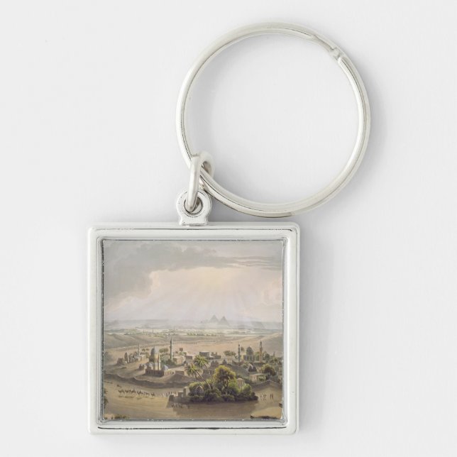 The Pyramids at Cairo, engraved by Daniel Havell ( Keychain (Front)