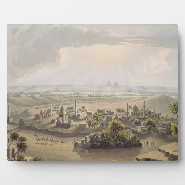 The Pyramids at Cairo, engraved by Daniel Havell ( Plaque (Front)