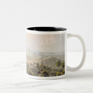 The Pyramids at Cairo, engraved by Daniel Havell ( Two-Tone Coffee Mug