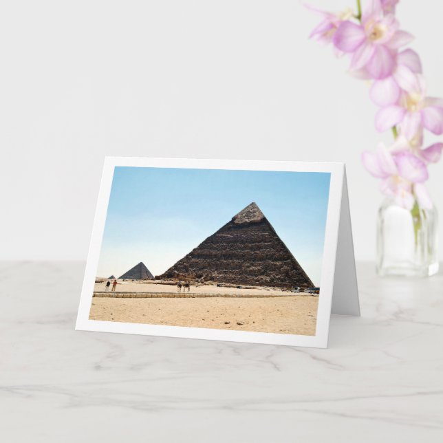The Pyramids Of Giza, Cairo, Egypt Card (Orchid)