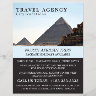 The Pyramids Of Giza, Cairo, Travel Agency Advert Flyer