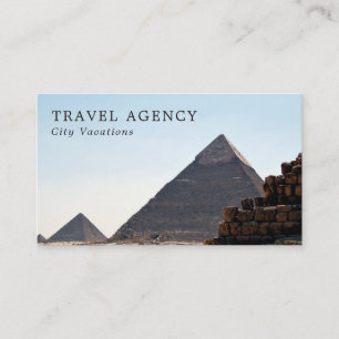 The Pyramids Of Giza, Cairo, Travel Agent Business Card