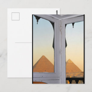 The Pyramids Of Giza From The Hotel Pyramisa Postcard
