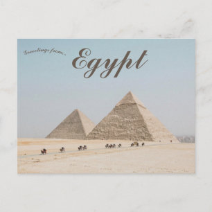 The Pyramids of Giza in Giza Egypt Postcard