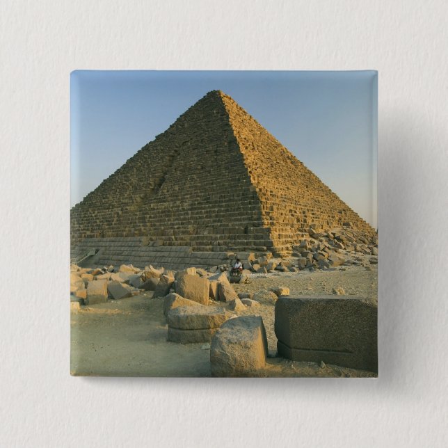 The Pyramids of Giza, which are alomost 5000 2 2 Inch Square Button (Front)