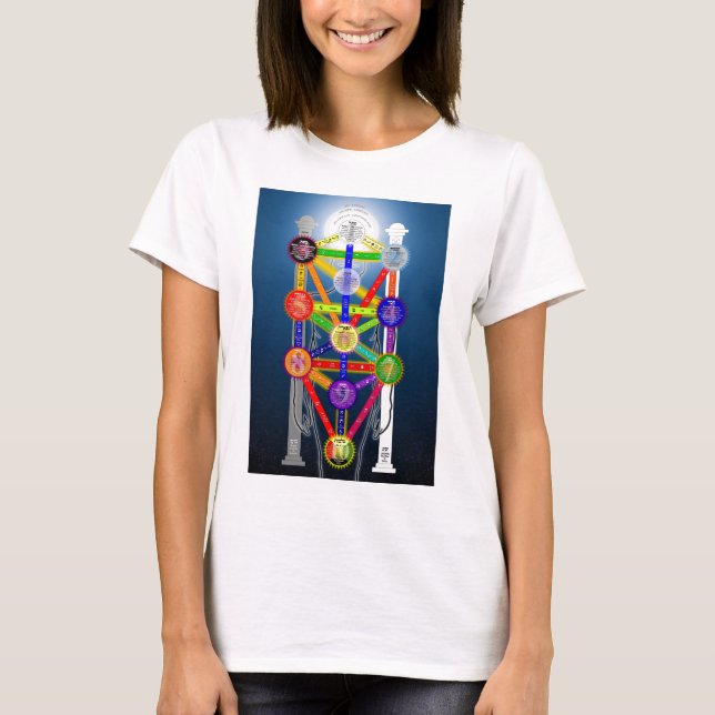 The Qabalistic Tree of Life Structure Diagram T-Shirt (Front)