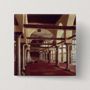 The Qibla Liwan of the Mosque of Al-Azhar 2 Inch Square Button