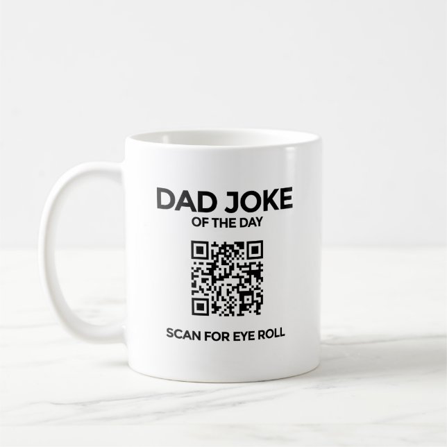 The QR Dad Joke Mug - White (Left)
