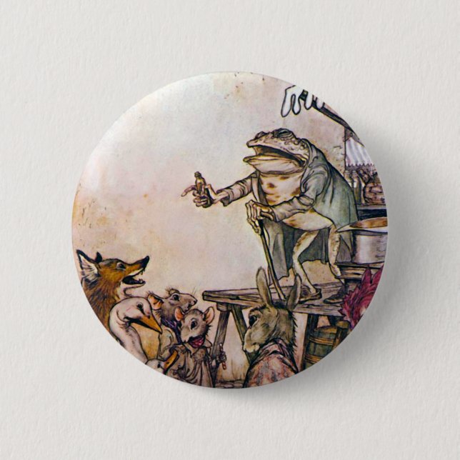The Quack Frog 2 Inch Round Button (Front)