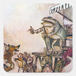 The Quack Frog Square Sticker