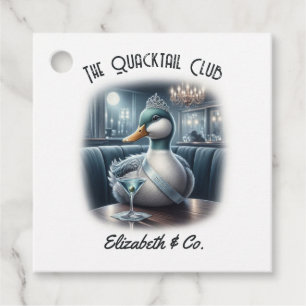 The Quacktail Club Mallard Lake Bachelorette Favour Tags