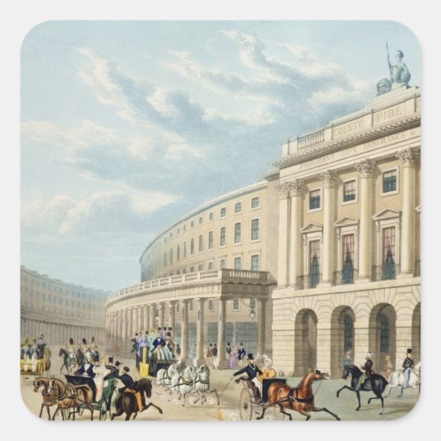 The Quadrant, Regent Street, from Piccadilly Circu Square Sticker (Front)