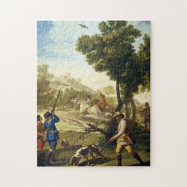 The Quail Hunting Francisco José Goya masterpiece Jigsaw Puzzle (Vertical)