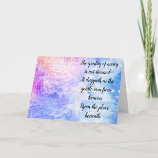 The Quality of Mercy Thank You Card