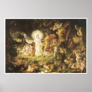 The Quarrel of Oberon and Titania, 1849 Poster