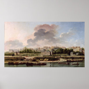 The Quay and Village of Passy in 1757 Poster
