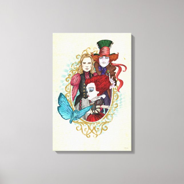 The Queen, Alice & Mad Hatter 3 Canvas Print (Front)