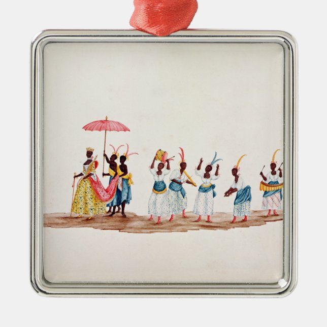 The Queen and her Suite Metal Ornament (Front)