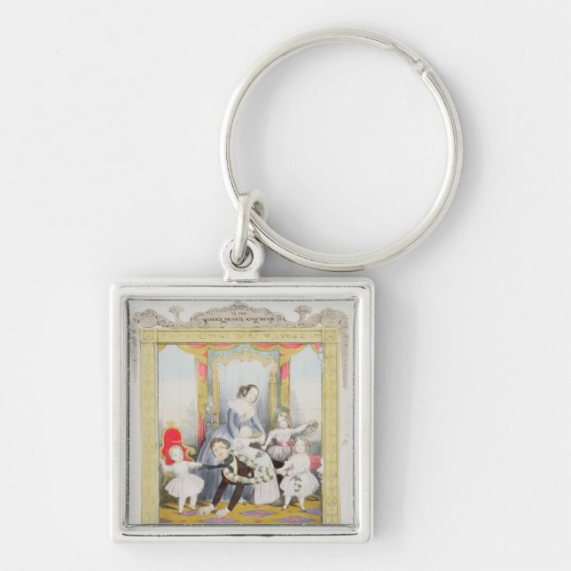 The Queen and Prince Albert at Home Keychain (Front)