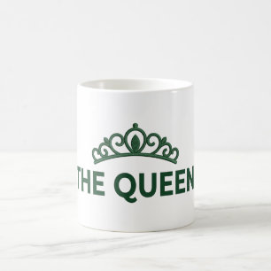 The Queen Coffee Mug - Emerald Green Tiara Crown M