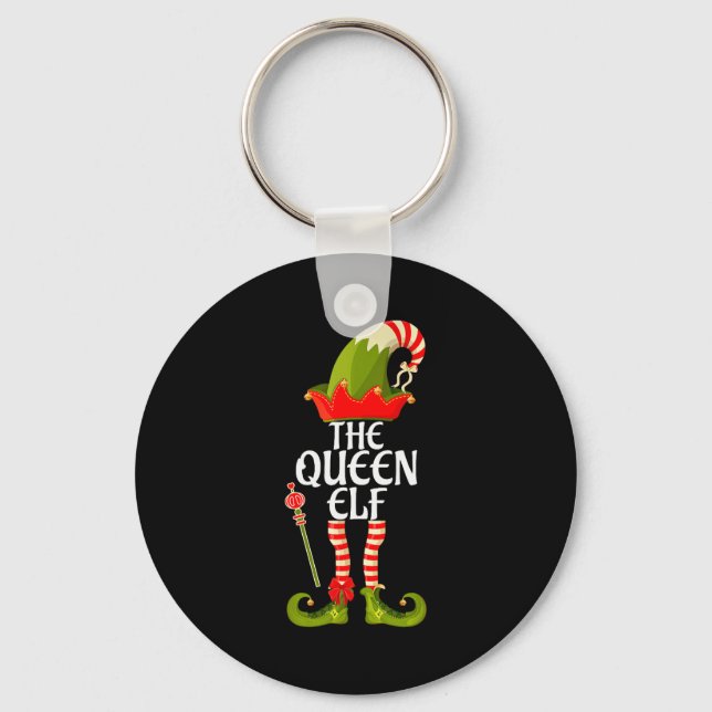 The Queen Elf Family Matching Christmas 2023  Keychain (Front)