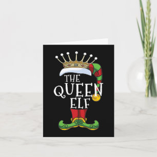 The Queen Elf Family Matching Christmas Group Fun  Card
