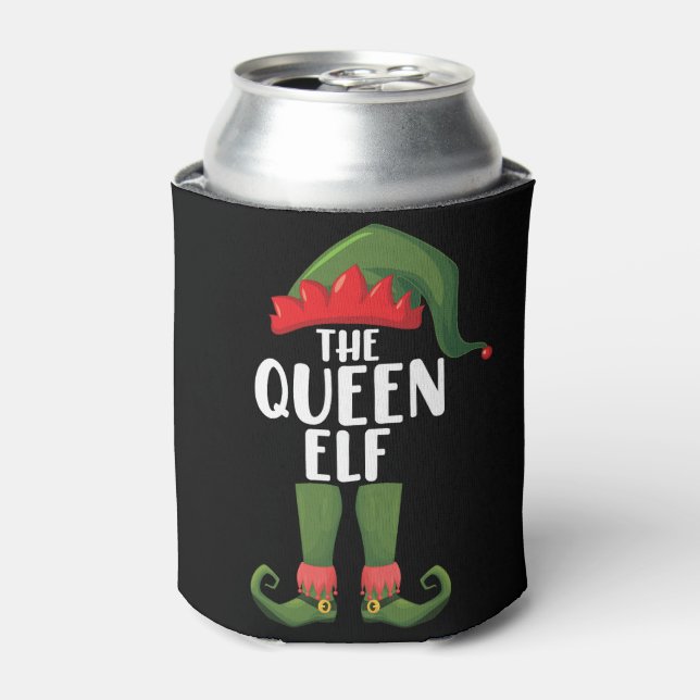 The Queen Elf Matching Family Christmas Women Can Cooler (Can Front)