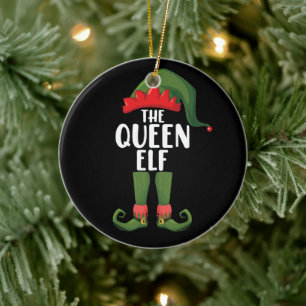 The Queen Elf Matching Family Christmas Women Ceramic Ornament