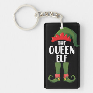 The Queen Elf Matching Family Christmas Women Keychain