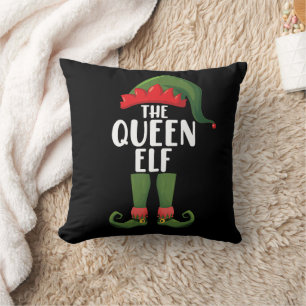 The Queen Elf Matching Family Christmas Women Throw Pillow