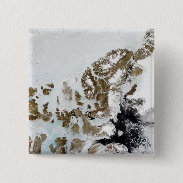 The Queen Elizabeth Islands 2 Inch Square Button (Front)