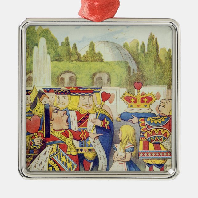 The Queen has come! And isn't she angry.' Metal Ornament (Front)