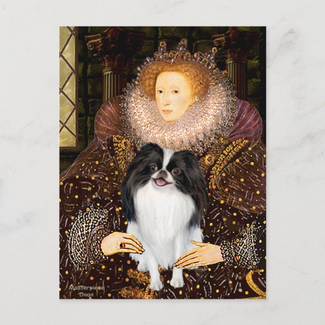 The Queen - Japanese Chin 3 Postcard (Front)