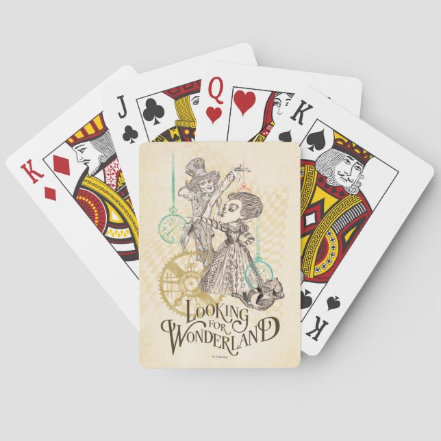 The Queen & Mad Hatter | Looking for Wonderland 3 Playing Cards (Back)