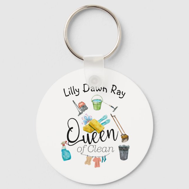 The Queen Of Clean Keychain (Front)