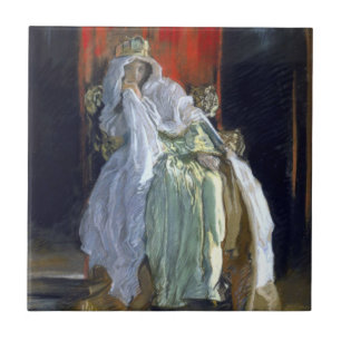 The Queen of Denmark (by Edwin Austin Abbey) Tile