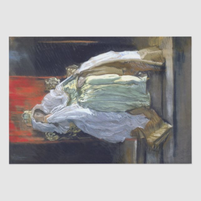 The Queen of Denmark (by Edwin Austin Abbey) Tissue Paper (Front)