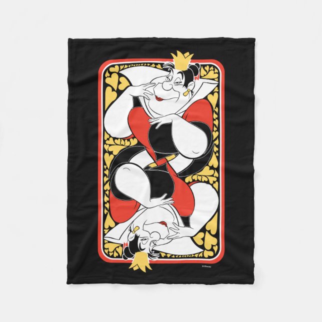 The Queen of Hearts | Deck of Cards Fleece Blanket (Front)