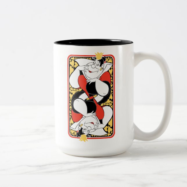 The Queen of Hearts | Deck of Cards Two-Tone Coffee Mug (Right)